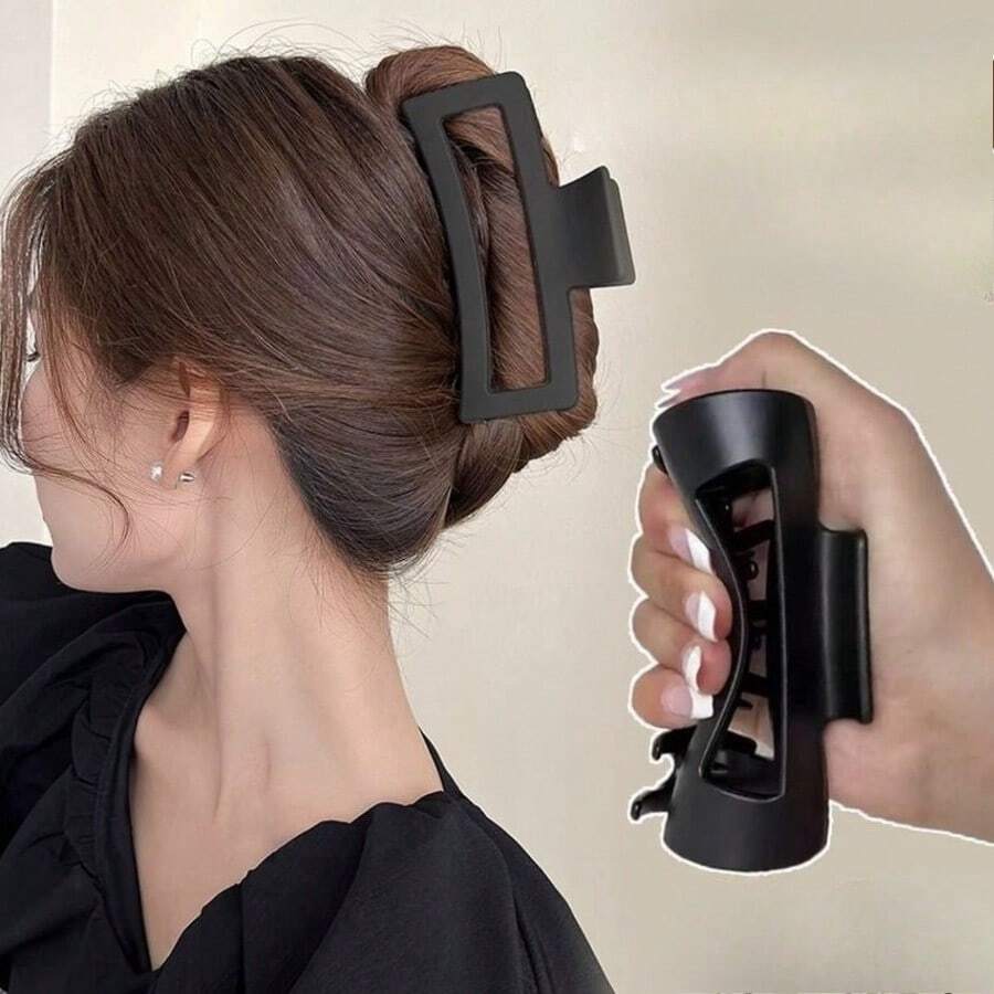 1pc Soft Silicone Hair Claw Ladies' Simple Square Hair Clip Hair Accessory