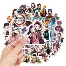 50张 Aniplex 官方授权贴纸 混合装 鬼灭之刃 动漫卡通贴纸 儿童笔记本电脑 滑板玩具贴纸 (鬼灭之刃) - 彩色 - 查看 5