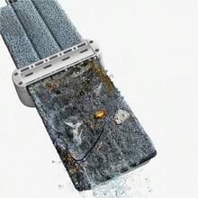 Bodenwischer mit 5 Ersatz-Wischtüchern, automatisch entwässernder Flachmop, Reinigungswerkzeug für Zuhause