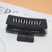 1 件女士 8 厘米哑光糖果色发夹休闲爪夹发夹发夹发夹发夹发夹接发夹，黑色发饰秋冬度假装女士