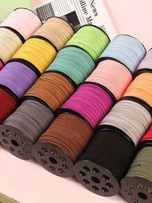 10m/Roll 2.5mm Faux Suede Cord, Handmade Rope, Bracelet DIY Jewelry Accessory String - Multicolor - View 4