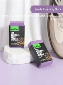 1 Piece Of Heavy Duty Suede And Cowhide Leather Shoe Polish - Quick Stain Removal Cleaner For Sneakers, Boots And Leather, No Water/Soap Required, No Damage To Pigment Material, Care For Exquisite Colors - Essential Cleaning Tools For Footwear, Ergonomic Design, Moisture-Absorbing And Sweating Fabric