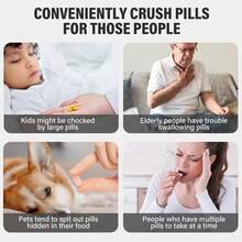 Small Portable Cordless Electric Pill Crusher Fine Powder For Elderly - Battery Operated Pill Grinder For Multiple Pills, Small And Large Medication And Vitamin Tablets - Suitable For Travel - Black - View 11