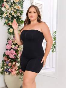 Plus Size Women Seamless Slimming Bodysuit With Arm Shaping