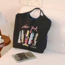 New Arrival Cross-Border Japanese Style Embroidered Shoulder Bag, Niche Design Versatile Commuter Large Capacity Casual Crossbody Bag For Women