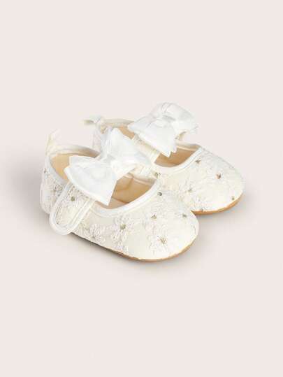 0-1岁婴儿公主鞋，女童春秋宝鞋，防滑学步鞋，蝴蝶结可爱软底