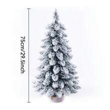 1pc Christmas Essential. Sleek Bullet-Shaped, Covered In Fine Flocked, With A Wooden Base. 45cm Stands Neatly On The Tabletop, 60cm Stands Elegantly In The Corner, 75cm Fits On The Windowsill - All Sizes Hold A Fluffy Winter Vibe. The Non-Lit Version Leaves Space For You To Hang Ornaments And Tie Ribbons. The Little Ceremonial Touch Of Christmas Is Hidden In This Flocked Tree That Allows You To Customize. Home Decor Christmas Decorations Room Decor