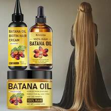 三件套：香蕉油+生物素乳霜+护发油，蕴含生物素和胶原蛋白精华，专业级防断裂和分叉修复，搭配使用效果更佳，可使头发更长、更浓密、更丰盈，适合所有发质和人群。 - 彩色 - 查看 4