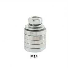 1 件式 M10/M14 钢铣床适配器，4-1/2 柄至 1/2 柄适配器，适用于手持式磨床和角磨机，金属结构，无需电力，铣削适配器 | 坚固的设计 | 耐用的金属结构 - 銀色 - 查看 4