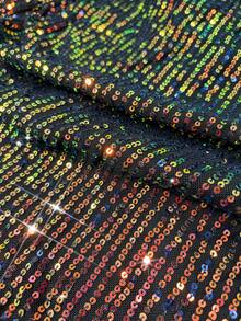 RNU 彩色亮片露背弹力性感紧身连衣裙，适合约会、嘉年华、派对、夜店、街头、情人节、新年、生日，春夏秋冬皆宜。 - 彩色 - 查看 2