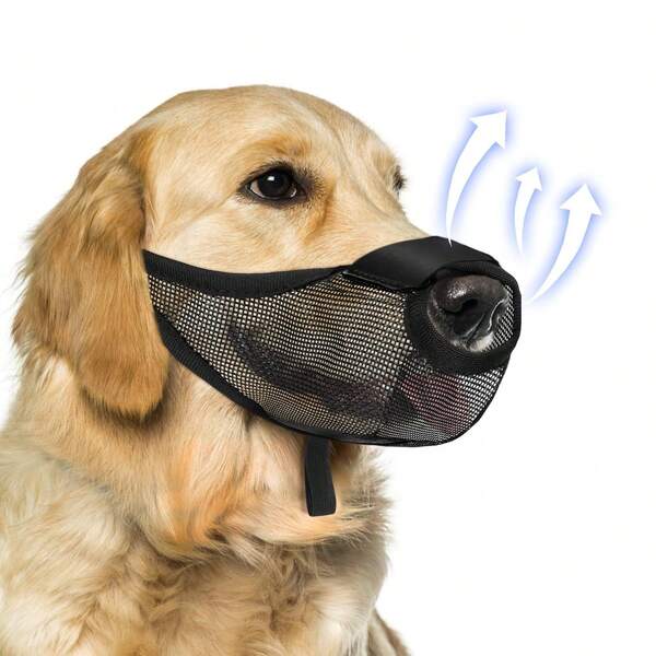 Pet Dog Breathable Mesh Muzzle, Anti-Chew, Anti-Bark, Anti-Bite Mask
