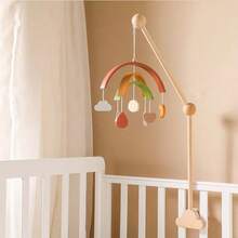 1pc Natural Color Cloud 30-Inch Mobile Arm For Baby Crib, Nursery Decor For Baby Girls