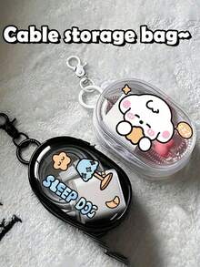 2 chiếc/1 túi đựng cáp dữ liệu mini bằng nhựa PVC trong suốt di động, khóa kéo kép đựng cáp dữ liệu, thiết bị, tai nghe, trang sức và phụ kiện nhỏ, máy trợ thính, chìa khóa, tiền xu, nhẹ, có thể giặt được - Lý tưởng để mang theo khi đi du lịch và hàng ngày, hộp đựng sạc, pin dự phòng, bộ sạc điện thoại, phụ kiện máy ảnh kỹ thuật số - Nhiều màu - Xem 13