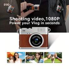 Reletech Cute Retro Mini Camera, Wearable Digital Pocket Camera With 6 Filters + Video Recording, 0.96" IPS Screen And LED Flash - Best Birthday Christmas Gift - Multicolor - View 5