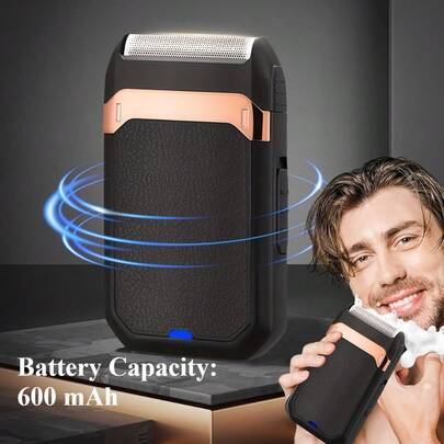 GERTZY 1pc Men's Electric Shaver, Rechargeable Multi-Function Trimmer, Beard/Hair Integrated Design, Pop-Up Precision Blades, Includes Cleaning Brush & Portable Case, Home Haircut Tool, Premium Gift Box For Father's Day & Birthday