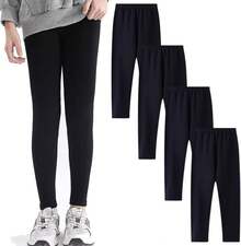 Halloween Kids Costumes Girls Basic Leggings Toddler And Big Girls Leggings Spandex Stretch Pants Athletic Leggings Pack Of