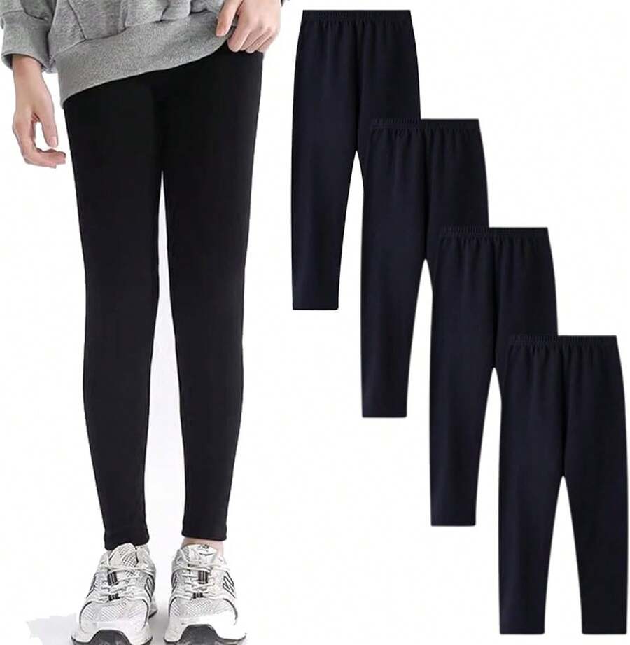 Halloween Kids Costumes Girls Basic Leggings Toddler And Big Girls Leggings Spandex Stretch Pants Athletic Leggings Pack Of