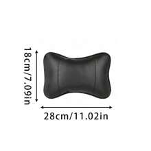 1pc/2pcs Car Neck Pillow Double Sided PU Leather Headrest Relieves Head Pain Filled Fiber General Motors Pillow,Car Pilow