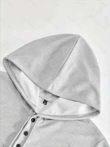 4-Piece Men's Autumn Casual Sports Suit - Long-Sleeved Long Pants Set - Casual Long-Sleeved Hooded Sports Shirt And Waist-Hugging Pants Set, Autumn Casual Wear. Sports Shirt Set. Hooded Shirt And Pants. Regular Fit, Knitted Fabric, Solid Color, Button Details, Spring/Autumn Collection, Long-Sleeved Casual Set Men's Suit Halloween Christmas Gift