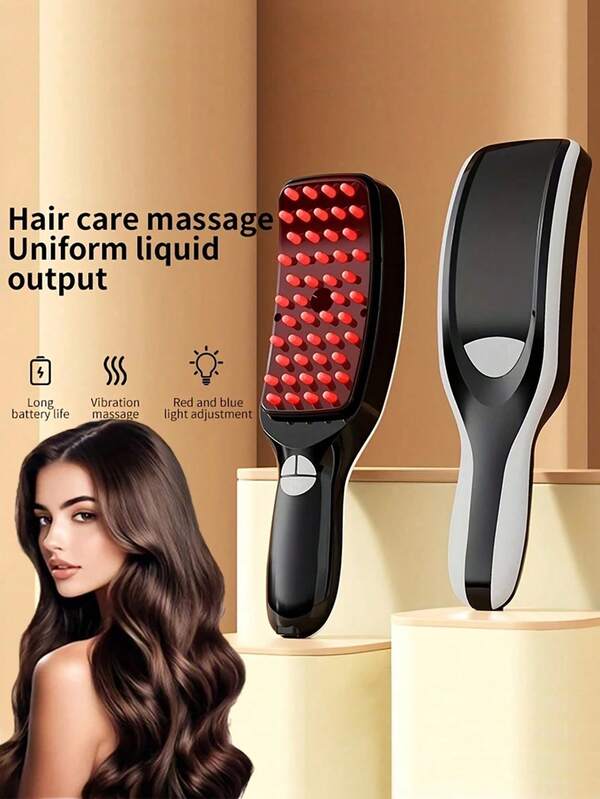 USB Rechargeable Massage Hair Brush, Scalp Acupressure Comb, Red Light Hair Growth Stimulator, Multi-Function Electric Massage Hair Brush, Hair Loss Prevention Vibration Comb With Spray Mist