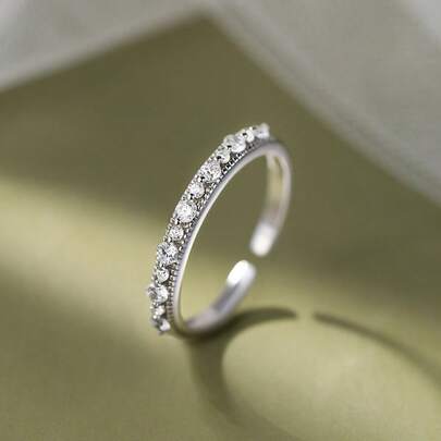 1 件复古哑光开口戒指，小众设计高端简约风格女士配饰