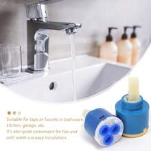 Cartucho de disco cerámico para grifería mezcladora, cartucho termostático para grifería, válvula de disco de plástico PP, cartuchos cerámicos de 35/40 mm para grifería mezcladora