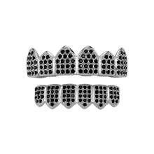 1 Set Six Tooth  Braces With Hip-Hop Style Full  Rap Personalized Fashion Halloween Teeth Decoration Sharp Teeth - màu đen - Xem 10