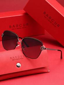 BARCUR Gafas de sol de gran tamaño para mujer de la marca BARCUR con lentes TAC que dan forma al rostro, a prueba de viento y polvo, resistentes a los rayos UV y que reducen el deslumbramiento, con empaque de marca, un regalo perfecto