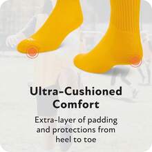 Sof Sole Calcetines Deportivos de fútbol para Hombres y jóvenes - Naranja - Ver 6