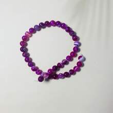 1 Strand Natural Agate Loose Beads Gemstone Round Beads Natural Stone Round Beads Striped For Jewelry Making DIY Bracelet Necklace Beads 4/6/8/10/12mm