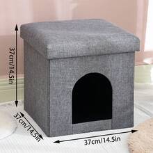 1pc Cat House, Foldable Cat Bed, Easy Storage Cat Nest, Suitable For All Seasons, Semi-Enclosed Cat House, Interactive For Owners And Pets