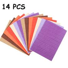 7 pièces/14 pièces Tampons en papier nid d'abeille pour œuvres d'art, artisanat et décorations de fête. Tampons en tissu nid d'abeille de couleurs assorties pour l'artisanat 3D et les cartes pop-up DIY