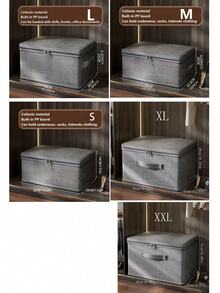 1pc Thick Fabric Foldable Storage Bag With Handle, Odorless & Breathable, Suitable For Bedroom, Closet, Clothes, Blankets, Wardrobe Organization, Also For Nursery, Dorm, Tool Room, Towel Storage