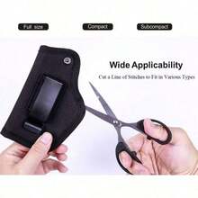 Tactical Gear 2 Pack Gun Holster IWB/OWB Nylon Concealed Carry Holster, Universal Pistol Holster Fits M&P Shield Ruger Springfield, Right/Left Handed Belt Clip For Compact Subcompact Handguns - 黑色2件 - 查看 7