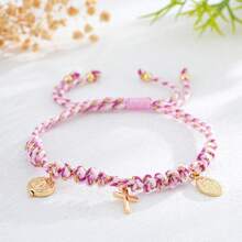 1 chiếc vòng tay mặt dây chuyền hình thánh giá phong cách Bohemian, vòng tay hình tròn Chúa Giê-su, vòng tay mặt dây chuyền hình bầu dục, vòng tay dây bện nhiều màu sắc, vòng tay đôi, vòng tay bạn bè, quà sinh nhật, quà gia đình, quà may mắn, quà tặng cho phụ nữ theo đạo Cơ đốc, quà tặng tuyệt vời nhất. - Nhiều màu-A - Xem 16