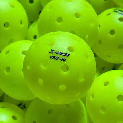 12pcs X-ACE PRO 40 Pickleballs, 74mm One-Piece Molded Outdoor Pickleball Sports
