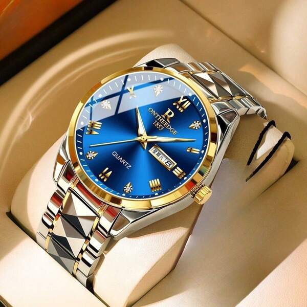 #A4Luminous Fiberglass Strap Waterproof Quartz Watch For Men - Exuding High - End Appeal