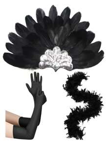 D EXCEED 1/2/3/4/6 Pcs Carnival Plumage Headband Lightweight Accessory For Parties Halloween Gifts Themed Events Durable Comfortable Flapper Headpiece Vibrant For Cosplay Celebrations - Multicolor - View 3