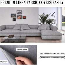 Bộ vá vải 57 inch - Bộ vá tự dính bằng vải lanh và vải vi sợi, thích hợp cho đồ nội thất, ghế sofa, ghế xe hơi, ghế, túi xách, áo khoác, gối - Keo dán chắc chắn, có màu be và xám - Sử dụng được cả trong nhà và ngoài trời. - Nhiều màu - Xem 7