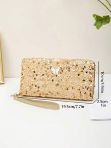 Sequin Fashion Wallet Clutch Purse For Women Wallet Purse Wallet Long Wallet Wristlet Wallet Money Wallet Fall