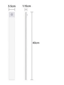 1 pieza Barra de luz LED con sensor de movimiento inalámbrico, luz de gabinete con sensor de movimiento, (10/20/30/50cm) para iluminación en cocina, dormitorio, gabinete, armario, escaleras, pasillo