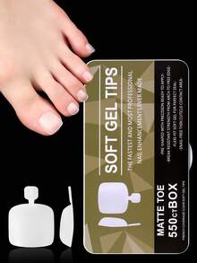 550 pçs/caixa unhas postiças de acrílico francesas, pontas curtas, médias e longas, unhas postiças transparentes, gel UV, suprimentos para manicure, 12 tamanhos de unhas dos pés