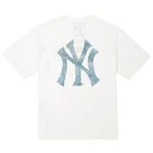 Camiseta oversize de lujo con monograma tipo denim, camiseta casual unisex suave para deportes y transporte