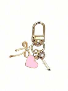 个性化心形吊坠配三维蝴蝶结，首字母A-Z和粉色心形钥匙扣配饰，定制包袋吊坠礼品，钥匙扣，独特的手机吊坠配饰，简约蝴蝶结配钻石设计，适用于女士钱包和手机配饰，送给朋友、家人、女朋友的礼物，户外配饰，派对配饰，礼品，纪念品，女士包袋吊坠，汽车吊坠，女士女孩礼物，日常必需品，完美的节日礼物，教师节礼物 - 彩色 - 查看 13
