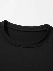 Soft Plus Size Mens Alphabetic Graphic Print Tees - Comfort Fit, Slight Stretch Knitted Fabric, Casual Summer Crew Neck T-Shirts for Adults