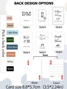 Libro de visitas personalizado con cartas de naipes, alternativa al libro de invitados de boda, libro de firmas de boda, tarjeta de fiesta de compromiso, regalo de boda personalizado - Multicolor - Ver 2