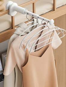 1pc Travel Clothes Drying Rack, Non Perforated And Extendable Clothes Drying Pole. Folding Multifunctional Hotel Balcony Clothes Rack, Portable Storage, Laundry Storage And Storage. Home And Daily Necessities, Drying Racks.