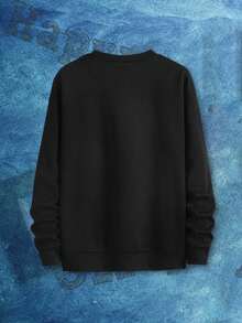 Felpa casual personalizzabile con grafica per uomo, autunnale