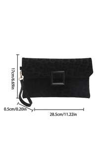 Fashionable Minimalist Casual Clutch Bag For Women, New Solid Color Retro Envelope Purse Coin Pouch