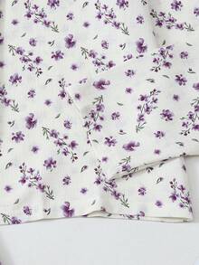 Conjunto de pijama de pantalón y blusa de manga larga con estampado floral para mujer, ropa de otoño